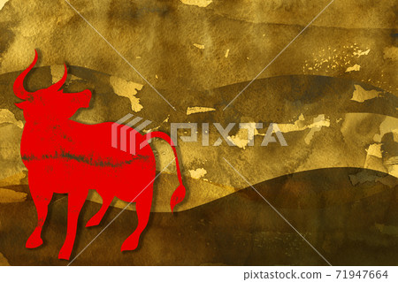 Bull image, New Year's card, Zodiac, 2021 Bull image, New Year's card, Zodiac, 2021 71947664