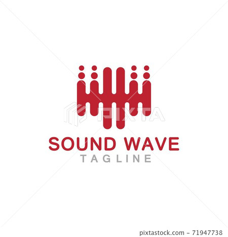 Sound waves vector illustration 71947738
