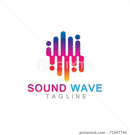 Sound waves vector illustration Sound waves vector illustration 71947740