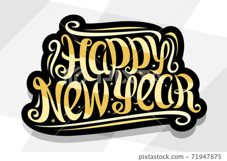 Vector greeting card for Happy New Year Vector greeting card for Happy New Year 71947875