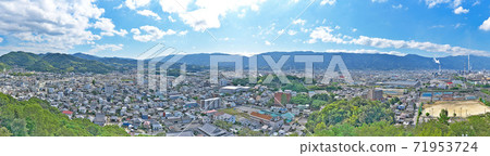 [Overlooking Shikokuchuo City from Kawanoe Castle] (High resolution version) Kawanoecho, Shikokuchuo City, Ehime Prefecture 71953724