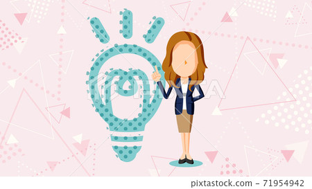 啟發某事的一套衣服的女人的插圖 71954942