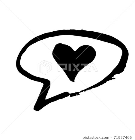 Heart in speech bubble icon. Vector illustration 71957466