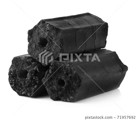 charcoal isolated on white background charcoal isolated on white background 71957692