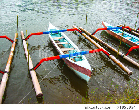 Traditional Balinese boat on a Sanur beach in Bali, Indonesia Traditional Balinese boat on a Sanur beach in Bali, Indonesia 71959954