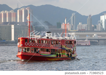 8 July 2007 Hong Kong ferry transportation ,Victoria Harbor In Hong Kong 8 July 2007 Hong Kong ferry transportation ,Victoria Harbor In Hong Kong 71960523