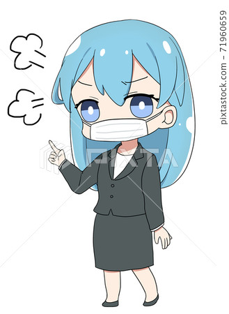 西裝女迷你角色面膜注意 西裝女迷你角色面膜注意 71960659