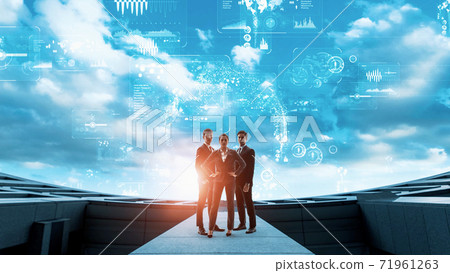 Business and network teamwork Business and network teamwork 71961263