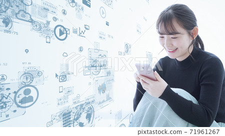 Mobile network women using smartphones Mobile network women using smartphones 71961267