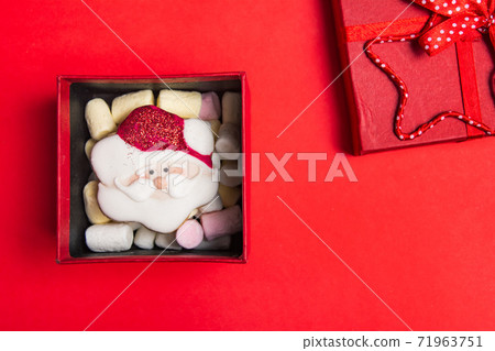 Christmas cookies on a table with winter holidays festive decorations Christmas cookies on a table with winter holidays festive decorations 71963751