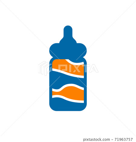 Baby milk bottle logo design template 71963757
