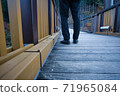 Suspension bridge, low angle 71965084