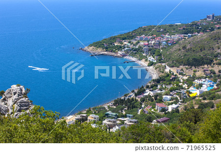 Panoramic view from Mount Ai-Petri to the Black Sea Panoramic view from Mount Ai-Petri to the Black Sea 71965525