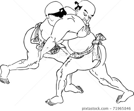 相撲表48手 Uchimusou 插圖素材 圖庫 相撲表48手 Uchimusou 插圖素材 圖庫