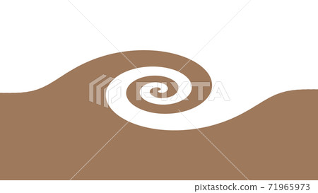 White and brown large wavy background image material 71965973