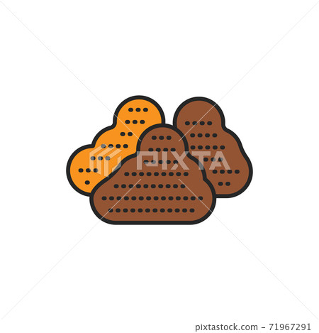 Types soil color line icon. Pictogram for web page, mobile app, promo. Types soil color line icon. Pictogram for web page, mobile app, promo. 71967291
