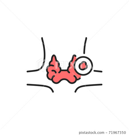 Thyroid cancer color line icon. Pictogram for web page, mobile app, promo. 71967350