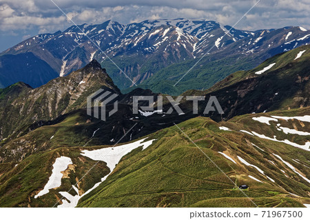 從竹之嶽山脊線和富士山看到的大金山 71967500