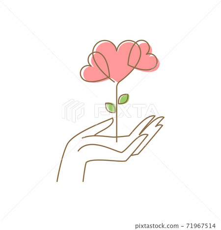 hand holding flower in palm