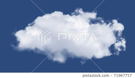 Isolated cloud over Pantone Blue Classic 19-4052 Isolated cloud over Pantone Blue Classic 19-4052 71967757