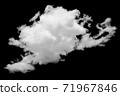 Isolated cloud over black. Design elements 71967846