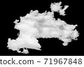 Isolated cloud over black. Design elements 71967848