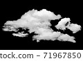 Isolated cloud over black. Design elements 71967850