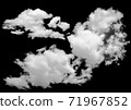 Isolated cloud over black. Design elements 71967852