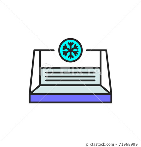 Freezer cold color line icon. Household equipment. 71968999