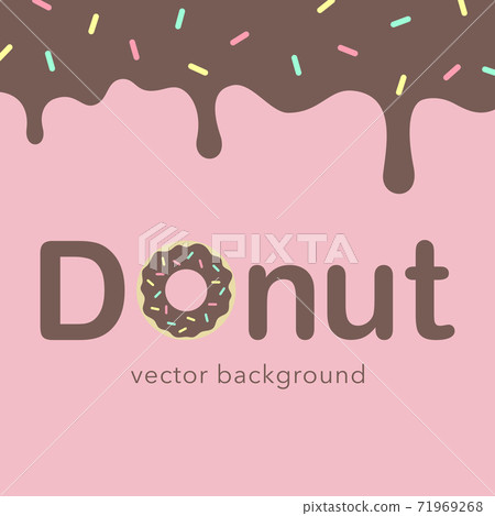 Donut illustration background material 71969268