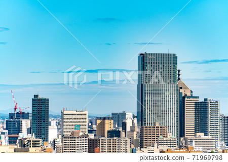 Aoba Castle Ruins and Sendai City in the Blue Sky Aoba Castle Ruins and Sendai City in the Blue Sky 71969798