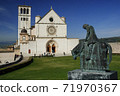 Assisi, Italy panoramic view of basilica San Francesco 71970367