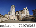 Assisi, Italy panoramic view of basilica San Francesco 71970368