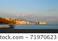 Naples, Castel dell'Ovo in the background Vesuvius 71970623