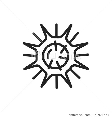 Virus herpes black line icon. Vector illustration 71971337