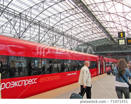 Aeroexpress, Moscow, Russia stops at Sheremetyevo Airport Station Aeroexpress, Moscow, Russia stops at Sheremetyevo Airport Station 71971431