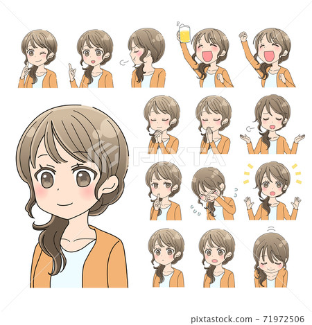 Female facial expression set 1 71972506
