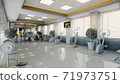 modern gym interior design realistic 3D rendering 71973751