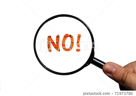 word hello and magnifying glass 71973780