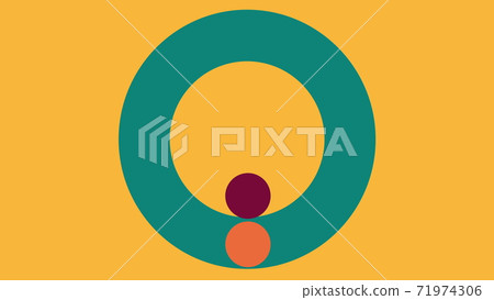 Abstract background from colored round shapes of different sizes, computer generated. 3d rendering of flat geometric shapes 71974306