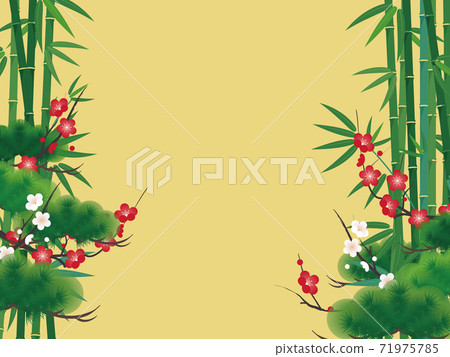 松竹（日本風格的圖像） 71975785