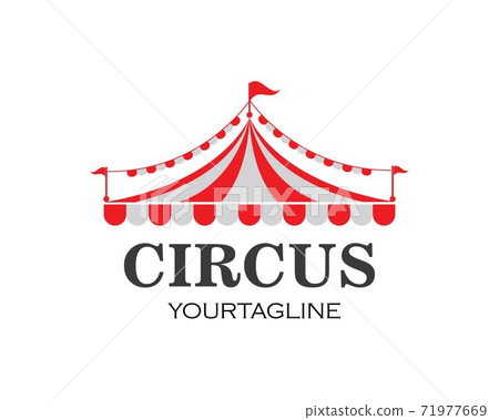 Circus tent logo template. Vector 71977669