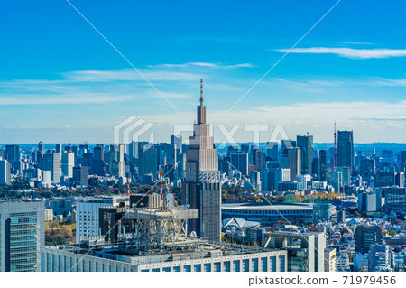 從大都會天文台向代代木和六本木看的東京風景 從大都會天文台向代代木和六本木看的東京風景 71979456