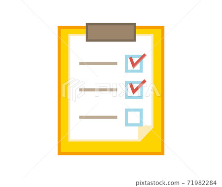 Checklist vector illustration binder stationery Checklist vector illustration binder stationery 71982284