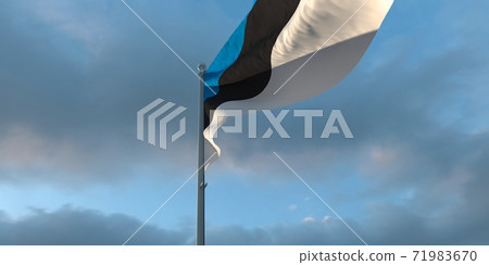 3d rendering of the national flag of the Estonia 3d rendering of the national flag of the Estonia 71983670