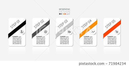 5 steps of rectangular design able to explain... - Stock Illustration ...