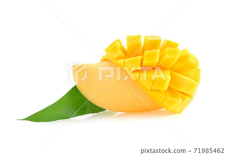 ripe mango isolated on white background 71985462