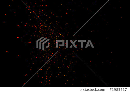 fire flames with sparks on black background fire flames with sparks on black background 71985517