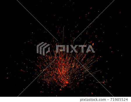fire flames with sparks on black background fire flames with sparks on black background 71985524