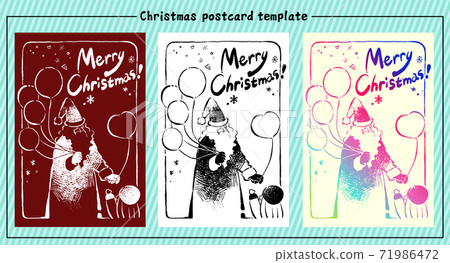 Christmas postcard template Christmas postcard template 71986472